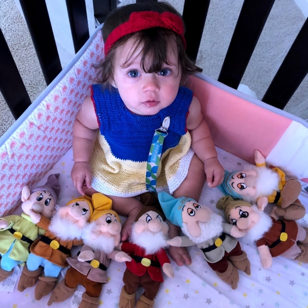 9-12 months snow white crocket dress